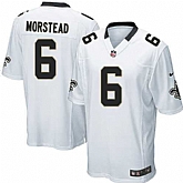 Nike Men & Women & Youth Saints #6 Morstead White Team Color Game Jersey,baseball caps,new era cap wholesale,wholesale hats